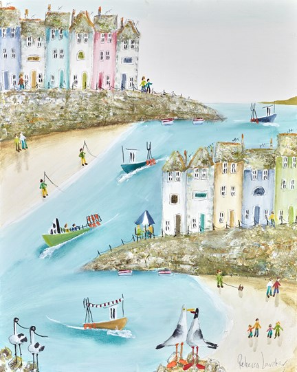 Summer Salt by Rebecca Lardner - Original Painting on Box Canvas